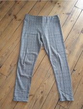Pantalon Gris À Carreaux Zara S