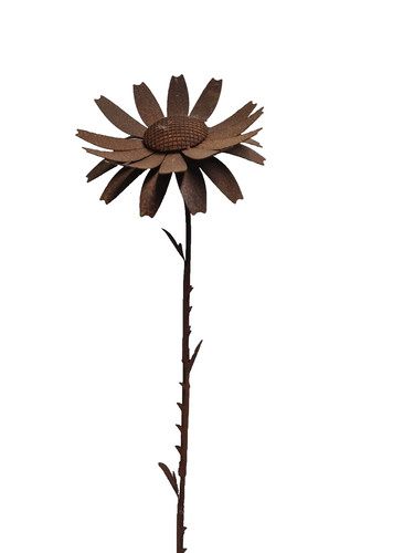 Fleur fer forgé sur tige - fleur,