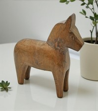 En Bois Vintage Cheval Figurine Original Ancien Main