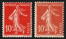 n°138c, Semeuse 10c ÉCARLATE