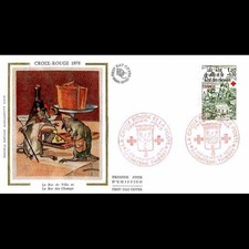 Fdc soie croix rouge - croix-rouge,
