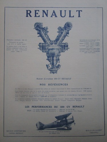 1925 pub renault - pub, moteur