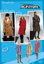 ?✂7515  PATRON SIMPLICITY CREATION PROJECT RUNWAY MANTEAU CHIC   42 AU 50