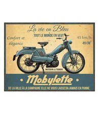 Plaque métal La vie en bleu