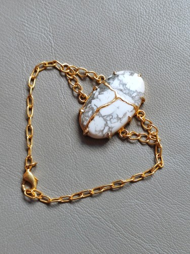 Bracelet kintsugi howlite - bracelet,