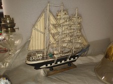 Maquette bateau ancien voilier à 3 mâts – 28 cm – déco marine