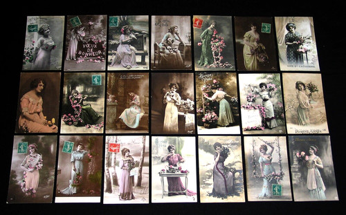 Cpa 1910 femme romantique - 1910,