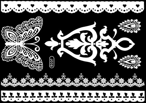 Tatouage adhésif blanc - adhésif,