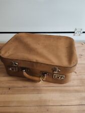  ANCIENNE Valise De Voyage EN CARTON Cuir ANNEES 50 SANS CLEF / VINTAGE 
