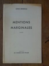 BRINDEAU SERGE - MENTIONS