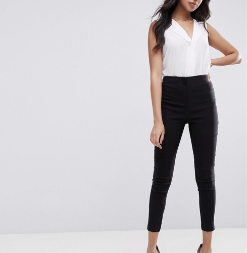 High waisted tailored black - waisted,