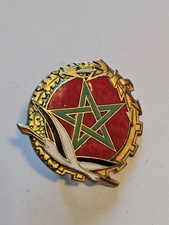 RARE superbe ancien INSIGNE MILITAIRE MAROC CIGOGNE signé COURTOIS PARIS
