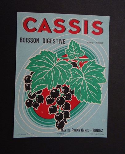 Ancienne étiquette cassis - ancienne,
