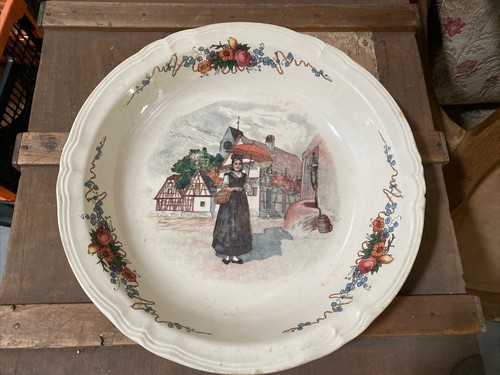 Grand plat creux faïence - creux,