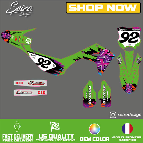 Kit déco kawasaki - mx, vintage