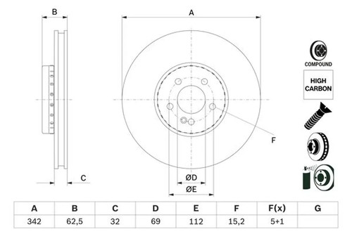 Disque frein avant - frein,