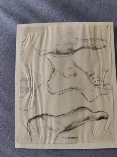 Ancien dessin croquis - , étude