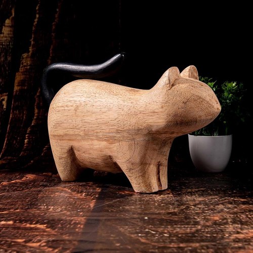 Chat bois table - bois,