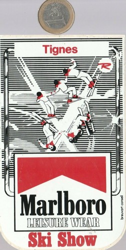 Autocollant ski marlboro - ski.,