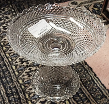 COUPE sur Pied BACCARAT Compotier en CRISTAL Pointes de DIAMANTS 05 14VIA 02/07