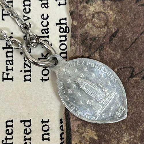 Collier vintage lourdes vierge - collier,