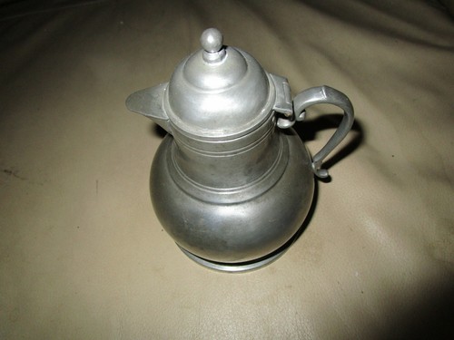 Vintage pewter creamer with - vintage,