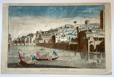 FLORENCE ARNO RIVER ITALY 1770 CHEREAU LARGE ANTIQUE OPTICAL VIEW