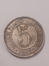RARE 5 FRANCS NOUVELLE CALEDONIE 1882 Digeon & Co