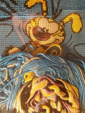 FRANQUIN MARSUPILAMI canevas Fééria Royal Paris en partie réalisé. Rare !