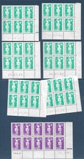 Marianne de Briat 6 blocs de 6 TP 0,20 de RGR et bloc de 10 0,50 presse TD (1994