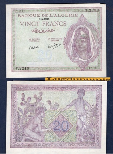 Algérie francs 5 1945 - 20, 7/5/1945