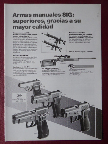 1986 pub sig sauer pistolet - sig,