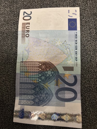 Billet euros 2002 signé - billet,