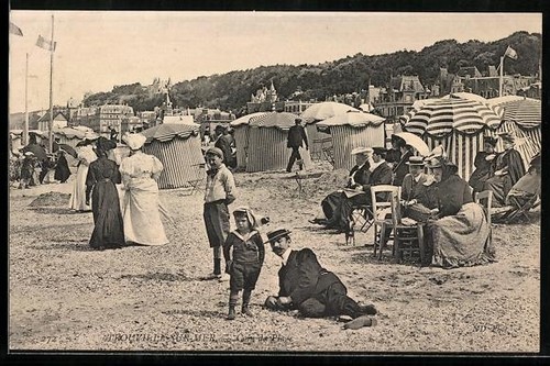 Cpa trouville sur mer - cpa, scène