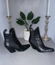 BOTTINES SANTIAGS ZARA NOIRES SERPENT T37