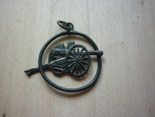 Pendentif en argent Canon 75mm porte-bonheur soldat français poilu 14-18 ww1