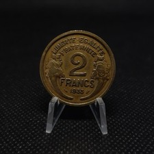 2 francs France 1933 - Morlon en Cupro-aluminium, TTB,  sous pochette