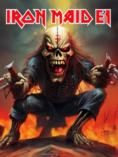 Photo 15x20 guerrier démoniaque – art heavy metal fantastique – papier photo 210