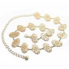 Women's Elegant Gold Plated Metallic Belly Chain Belt Jewelry 42"L New