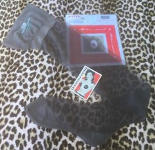 FRENCH 1950s PIN-UP SEAMED STOCKINGS~ SHEER GRAY NYLON ~MADE IN FRANCE~ UNWORN~M