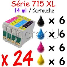 Lot de 24 cartouches non OEM Epson - Encres compatibles ( T715 715 TO715 T0715 )