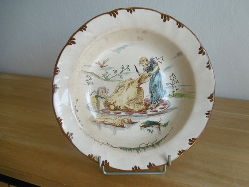 Plat creux faience creil - creux,