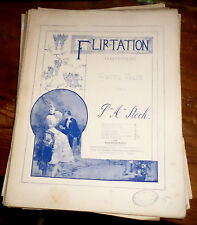 flirtation coquetterie petite valse pour piano 1900 P.-A. Steck
