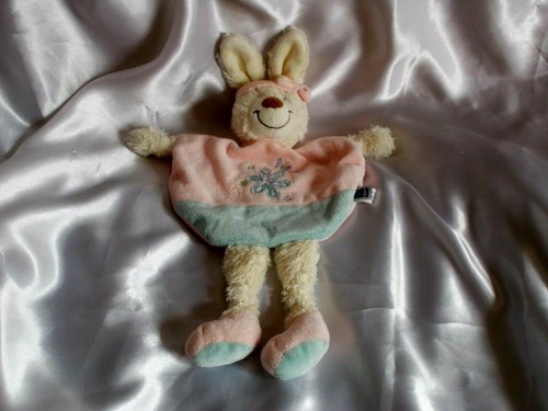 Doudou lapin rose - ,, bleu