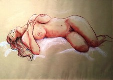 Brigitte DI SCALA - Dessin original NU FEMININ