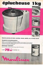 PUBLICITE ADVERTISING 014   1966   MOULINEX  éplucheuse          050114