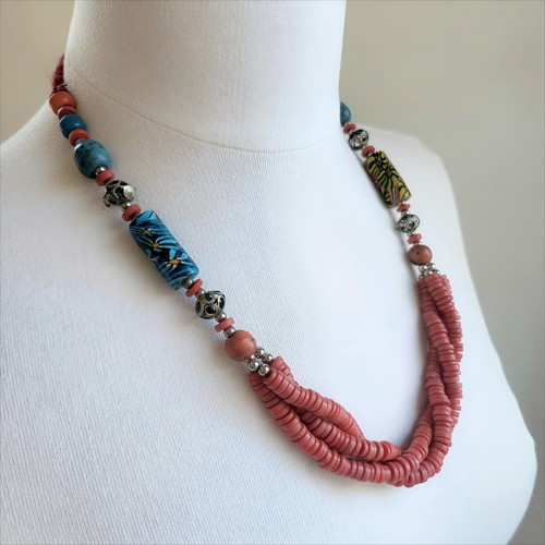 Collier berbère avec - avec, perles
