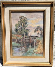 **** œuvre gouache originale signée  SIDNEY GRANT ROWE encadré XIX TOU25GRA001