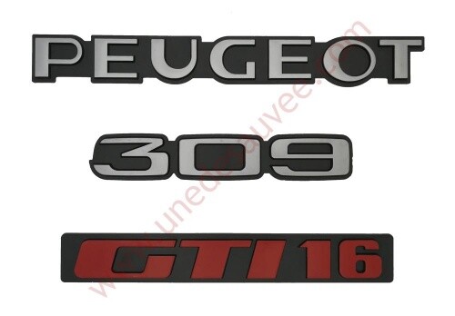 Logo peugeot 309 gti gris - logo,