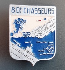 WW2 Insigne 8° Division Chasseurs de Sous Marins U-BOOT Badge Alu ORIGINAL AUGIS